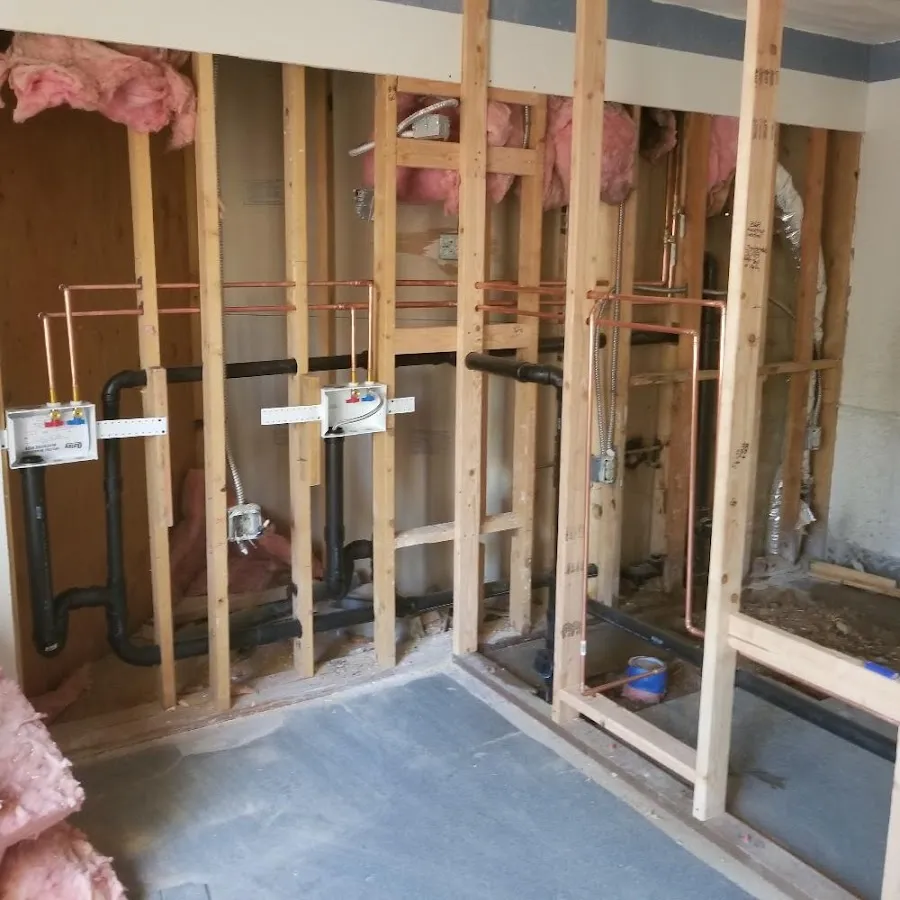 Copper pipe rough-in and plumbing installation in Spanish Fork